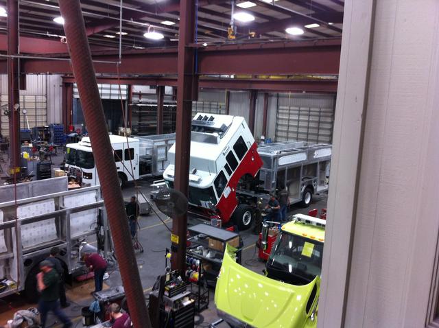 New truck in production at Ferrara Fire Apparatus - 2/21/13